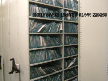 Medical Records Storage within mobile shelving